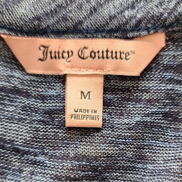 Juicy Couture Cold Shoulder Blue Knit‎ Blouse Women's Medium - Picture 4 of 8